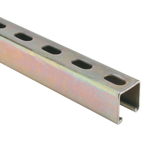 STRUT CHANNEL 13/16 X 10FT, 14 GA, OVAL SLOT YELLOW ZINC (GOLD)